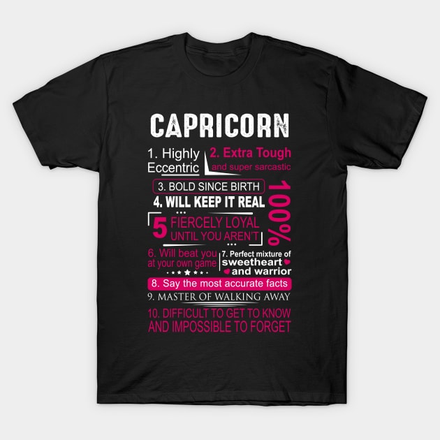 CAPRICORN ZODIAC T-Shirt by BTTEES